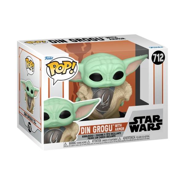 Funko Pop Star Wars 712 Baby Yoda Din Grogu With Armor Imagem de Funko Pop Star Wars 712 Baby Yoda Din Grogu With Armor