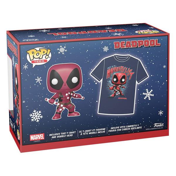 Funko pop tees marvel deadpool holiday + camiseta Imagem de Funko pop tees marvel deadpool holiday + camiseta