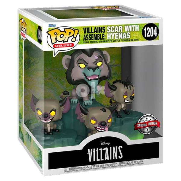 Imagem de Funko Pop! Vilões: Scar com Hienas 1224 Exclusivo Hot Topic