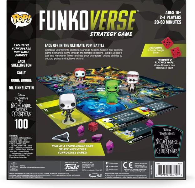 Imagem de Funkoverse: Disney The Nightmare Before Christmas 100 4-Pack Board Game - Amazon First to Market Exclusive, Multicolor