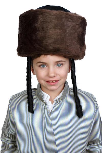 Fur Hat Dress Up America High Shtreimel para adultos (marrom) Imagem de Fur Hat Dress Up America High Shtreimel para adultos (marrom)