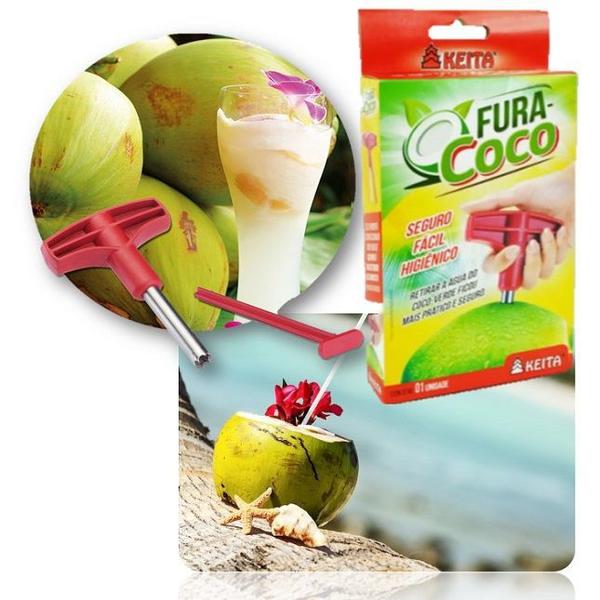 Imagem de Fura Coco Furador Abridor Perfurador Casa Bebida Bar Praia