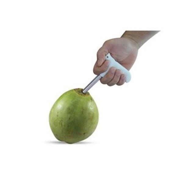 Fura Coco Furador Perfurador Manual Abridor Rápido Inox - coisaria Imagem de Fura Coco Furador Perfurador Manual Abridor Rápido Inox