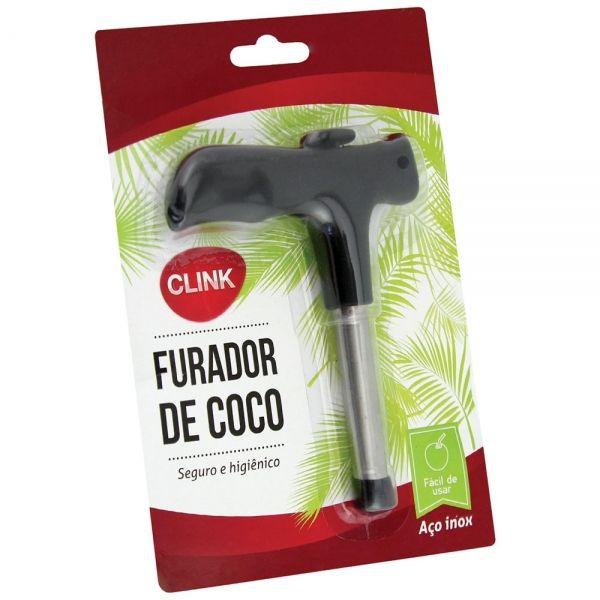 Fura Coco Verde Perfurador Manual Abrir Aço Inox - CLINK Imagem de Fura Coco Verde Perfurador Manual Abrir Aço Inox