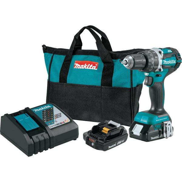 Imagem de Furadeira com chave de martelo Makita XPH12R 18V LXT 2.0Ah