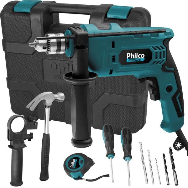 Imagem de Furadeira de impacto 3/8" 650W com kit de acessórios - PFU01MF - Philco