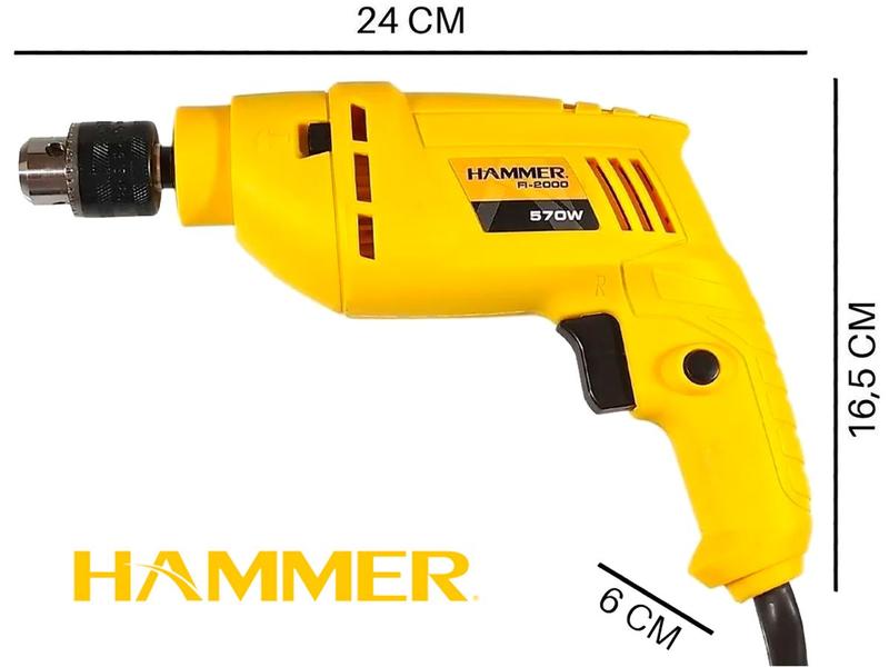 Imagem de Furadeira De Impacto Elétrica Hammer Profissional 110V