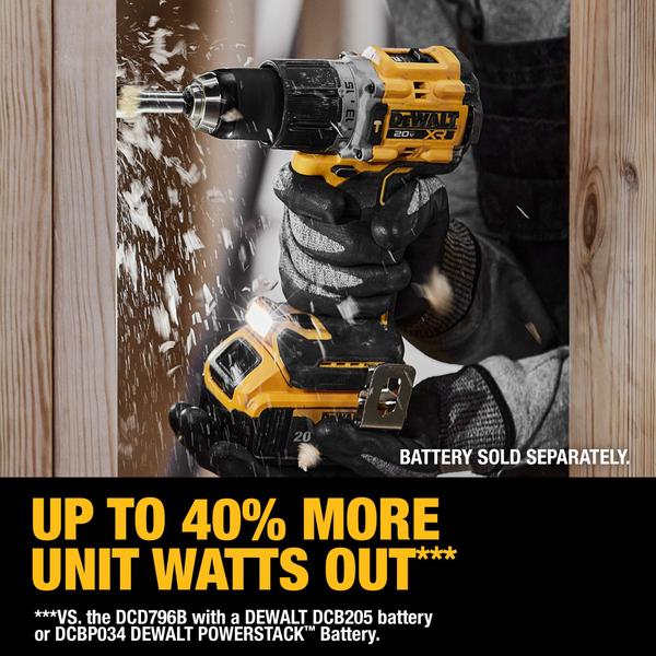 Imagem de Furadeira de martelo sem fio DEWALT 20V MAX 1/2 polegada sem fio DCD805B