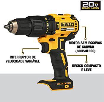 Imagem de Furadeira Parafusadeira 20v Dewalt Bat 2ah Bolsa DCD7781D1