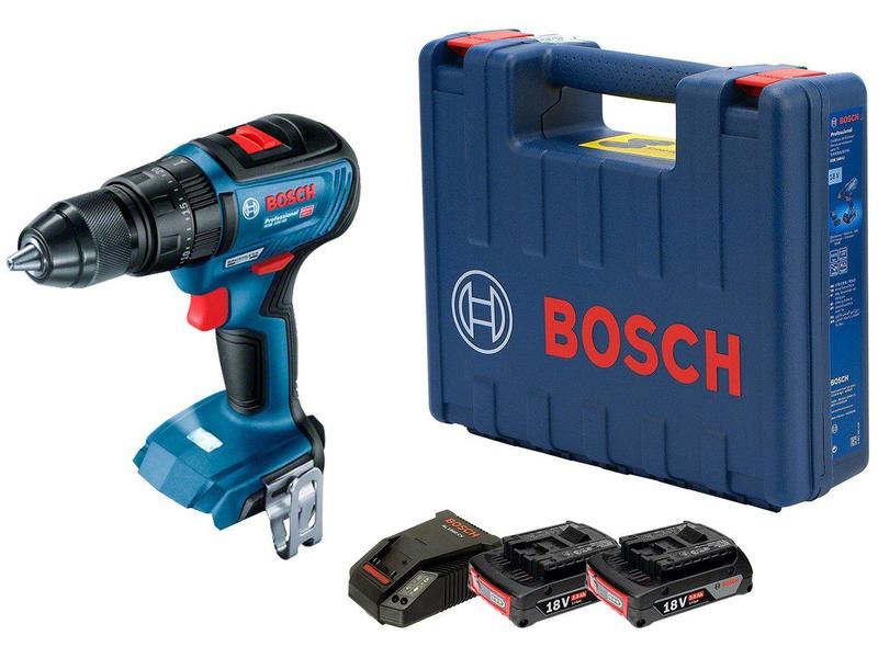 Furadeira Parafusadeira Bosch Imp. Brushless 18V GSB18V-50 2 Bat com Maleta