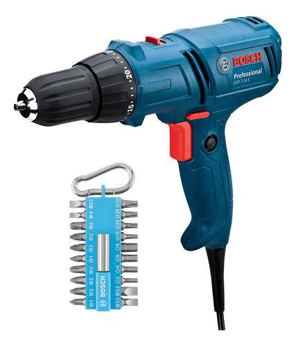 Furadeira parafusadeira elétrica de 10mm Bosch GSR 714 E 127v com 21 Bits