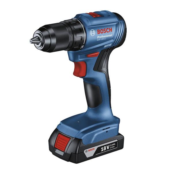 Imagem de Furadeira Parafusadeira Gigante 18V Bosch GSR185LI-2B Sem Fio, 2 baterias