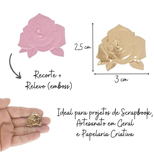 Imagem de Furador para Papel 32mm Scrapbook Arte Flor Rosa Emboss