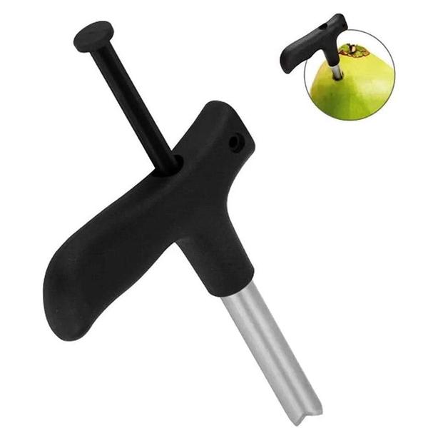 Furador Perfurador de Coco Verde Manual Inox Com Cabo Emborrachado - UNY GIFT Imagem de Furador Perfurador de Coco Verde Manual Inox Com Cabo Emborrachado