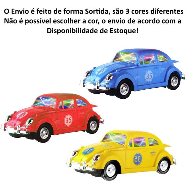 Imagem de Fusca de Brinquedo que Gira Bate e Volta e Toca Música Animada