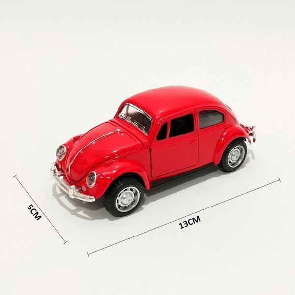 Imagem de Fusca Miniatura de Ferro C/ Portas Fricção Carrinho Metal Colecionador Brinquedo