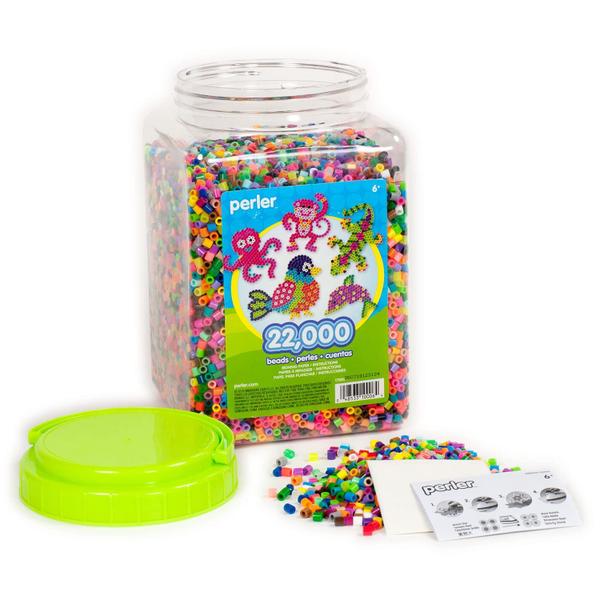 Imagem de Fuse Beads Jar Perler Multi-Mix, cores variadas, pacote 22000