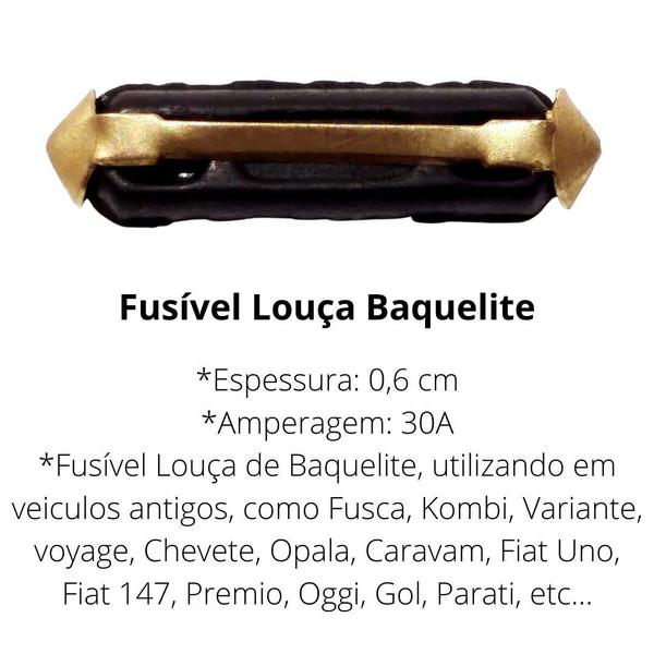 Imagem de Fusíveis Louça Baquelite Nacional Misto Sortido Alta Qualidade Material Reforçado - Kit 100 Unidades