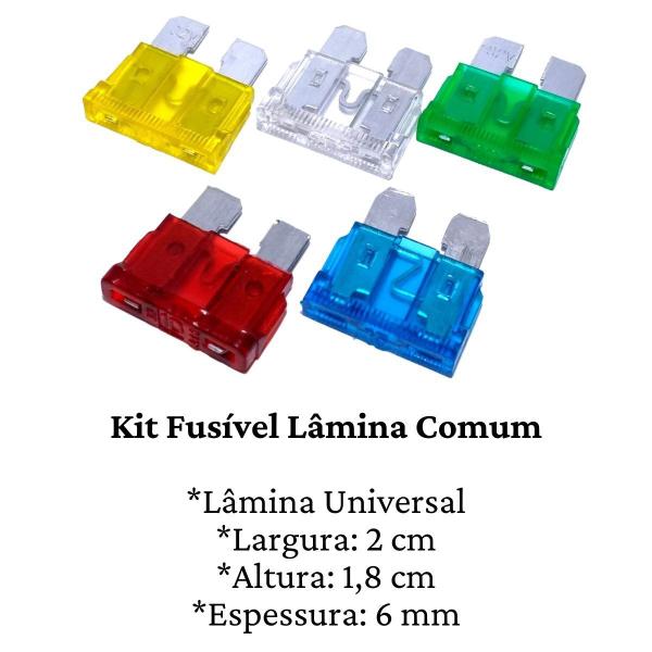 Imagem de Fusível Comum Lamina Médio Normal Kit 50 Fusíveis Originais Veículos Fuzível Nacional Encaixe Perfeito Automóveis