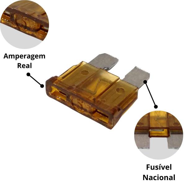 Imagem de Fusível Lâmina Comum Engate Normal Reforçado Universal Nacional Sortido Variado Misto - 100 Unidades
