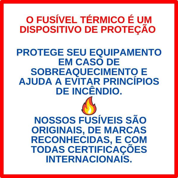 Fusível Térmico 192C Graus 16A 250V 3 Pçs + 6 Terminais Luva - Aupo Imagem de Fusível Térmico 192C Graus 16A 250V 3 Pçs + 6 Terminais Luva