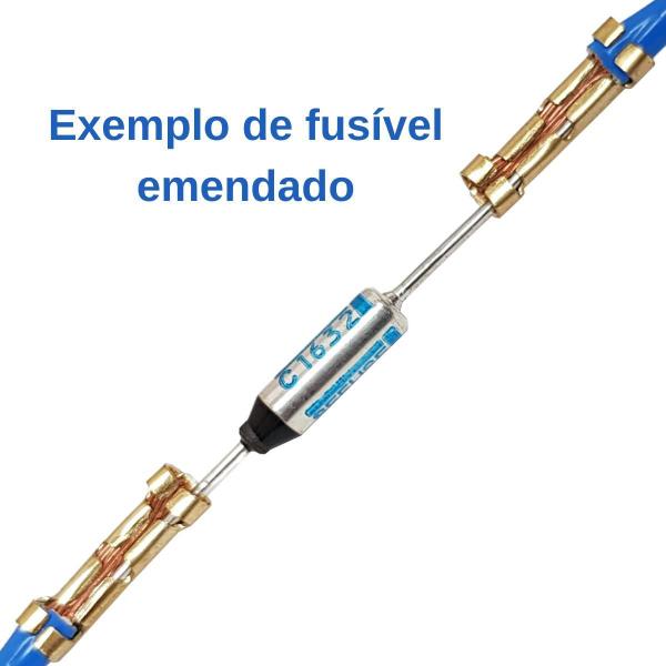 Fusível Térmico 192C Graus 16A 250V 3 Pçs + 6 Terminais Luva - Aupo Imagem de Fusível Térmico 192C Graus 16A 250V 3 Pçs + 6 Terminais Luva