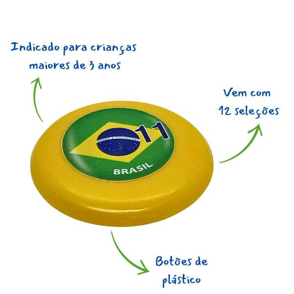 Imagem de Futebol De Botão Bolão 12 Seleções Mundiais Original Gulliver Copa Do Mundo Crianças +3 Anos