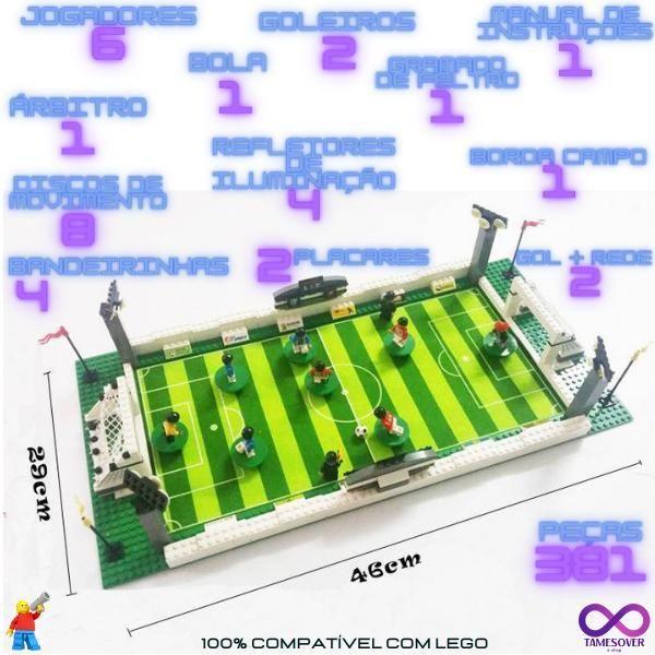 Imagem de Futebol Estádio Com Jogadores Melhor Blocos Montar Lets Go