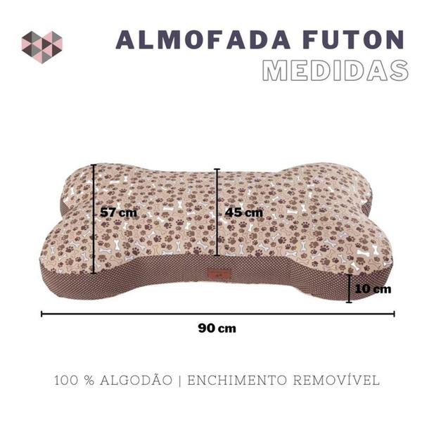 Imagem de Futon Colchonete Alto Formato de OSSO Tamanho único - Casa Com Amor