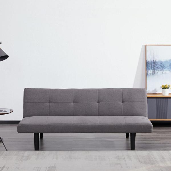 Imagem de Futon Sammy 170x81x68Cm Cinza Just Home Collection