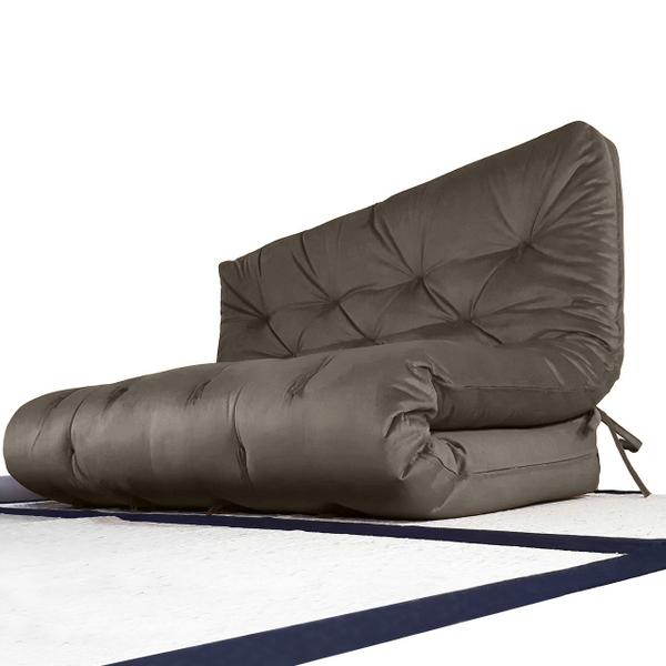 Imagem de Futon Sofa Cama Casal 1,30m x 1,90m Cinza