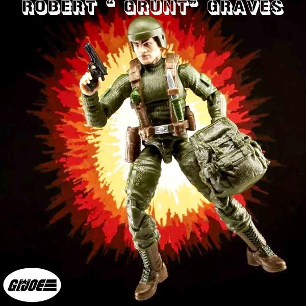 Imagem de G. I. Joe Boneco Robert Grunt Graves com Acessórios - Retro Collection - Hasbro E8857