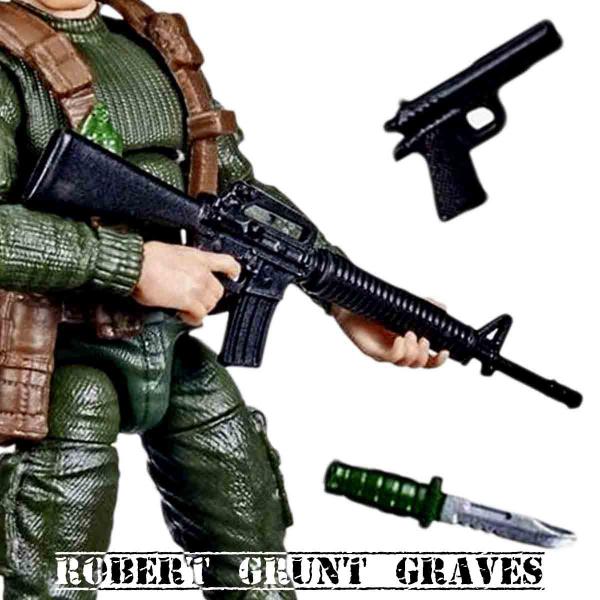 Imagem de G. I. Joe Boneco Robert Grunt Graves com Acessórios - Retro Collection - Hasbro E8857