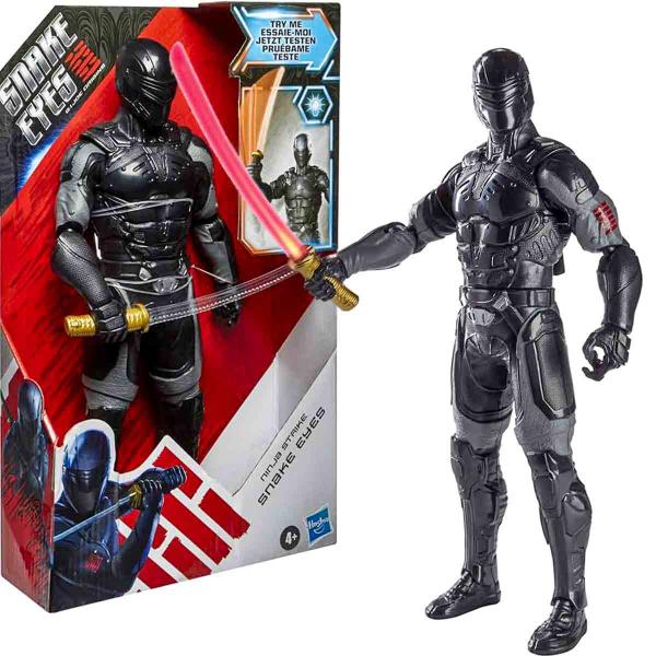 Imagem de G. I. Joe Origins Boneco com Luz Snake Eyes Ninja Strike 30 cm - Hasbro E8348