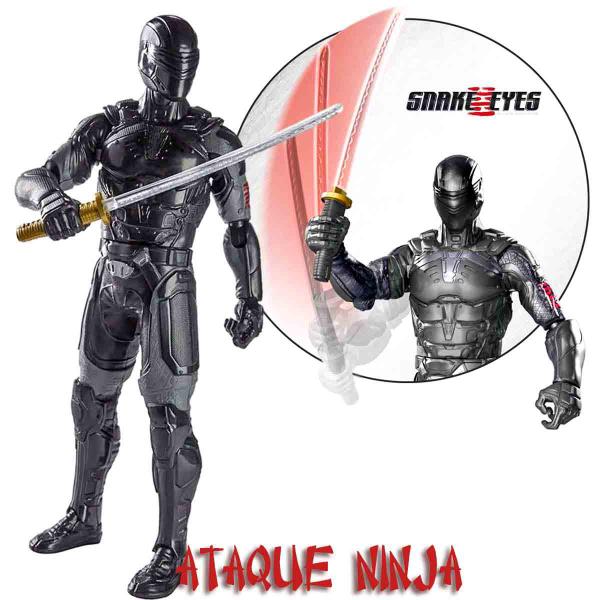 Imagem de G. I. Joe Origins Boneco com Luz Snake Eyes Ninja Strike 30 cm - Hasbro E8348