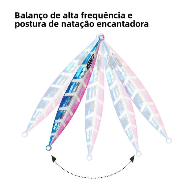 Imagem de Gabarito de Metal para Pesca em Água Salgada - Afundamento Lento e Resistente