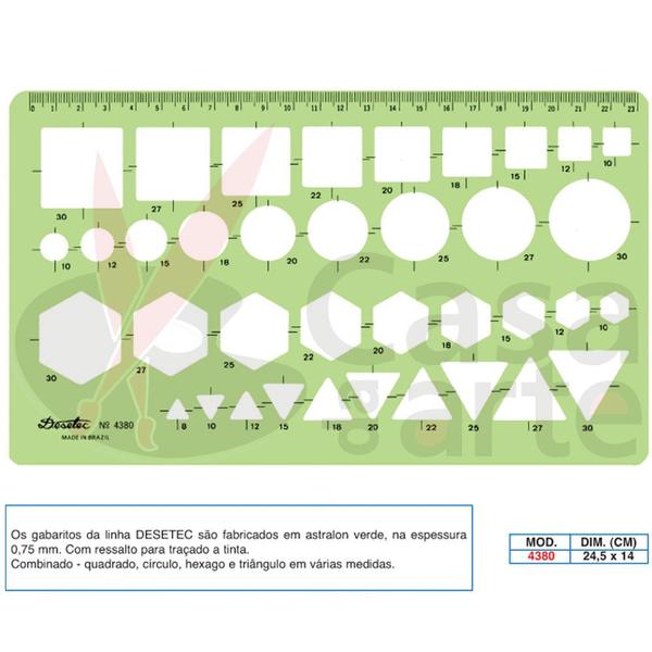 Imagem de Gabarito Desetec 4380 Combinado