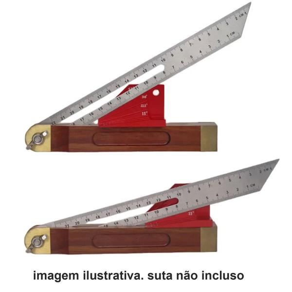 Imagem de Gabarito Medidor De Angulo 15-45 Graus Alumínio Profissional