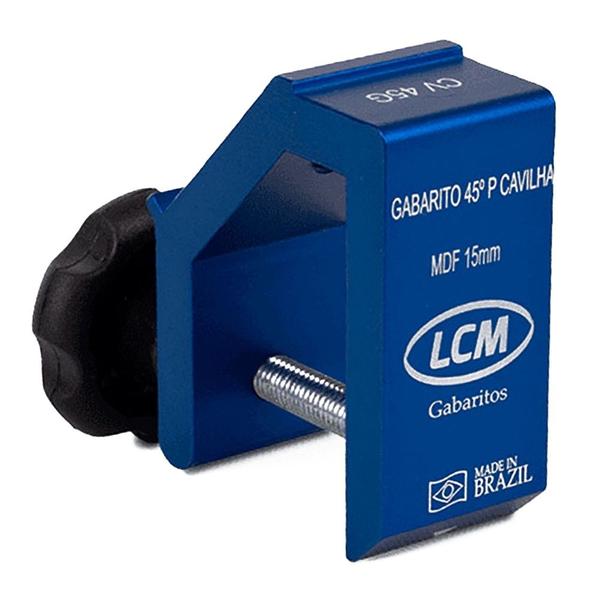 Imagem de Gabarito Mini Jig Cavilhas 45 Graus 8mm para Chapas 15mm LCM
