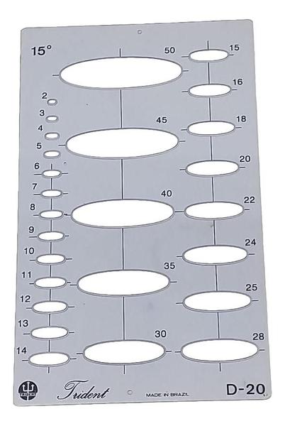 Imagem de Gabarito Trident Desenho Elipses D-20