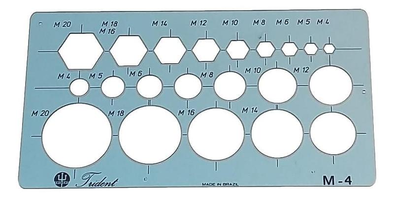 Imagem de Gabarito Trident Mecânica Parafusos M-4