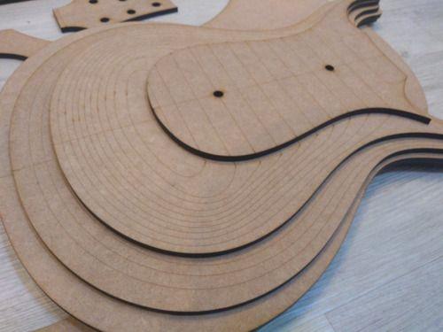 Imagem de Gabaritos Guitarra Prs C/ Archtop Em Mdf Ao Mestre Luthier