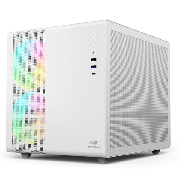 Imagem de Gabinete Aquário Branco White com Vidro Temperado USB 3.0 Gamer Sem Cooler Fan C3tech