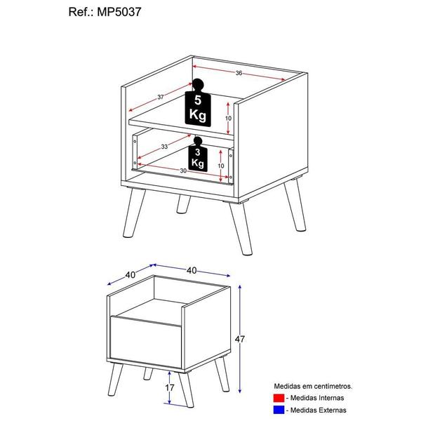 Imagem de Gabinete Armário Banheiro 40 cm com Pés Retrô Multimóveis MP5037 Branco