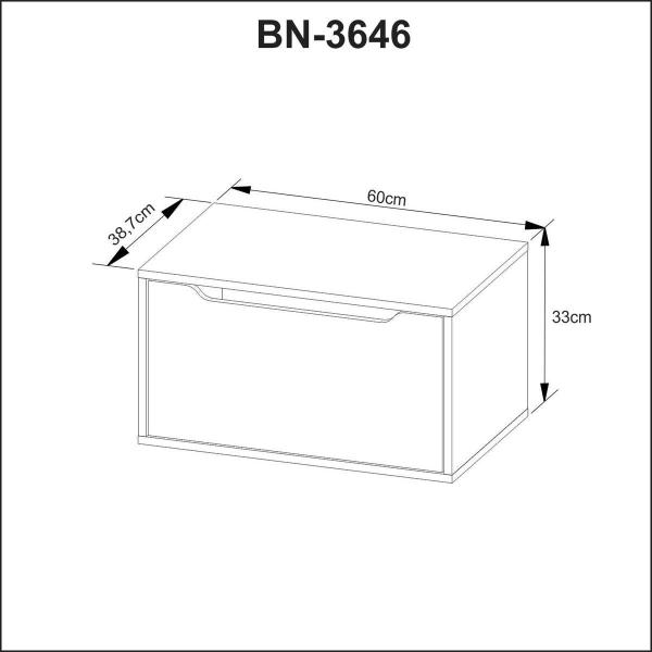 Imagem de Gabinete Balcão Para Banheiro Com 1 Porta 60 cm