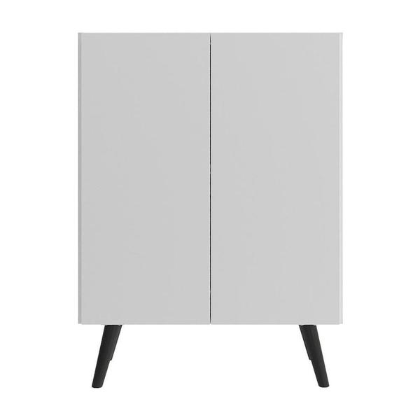 Imagem de Gabinete Banheiro 2 Portas Retrô 63cm Multimóveis MP5006 Branco/Preto