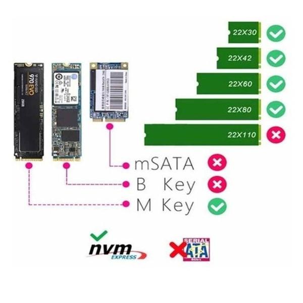 Imagem de Gabinete Case M2 Ssd Nvme Usb 3.0 e Tipo C 3.1 10gbps  csn   cS07