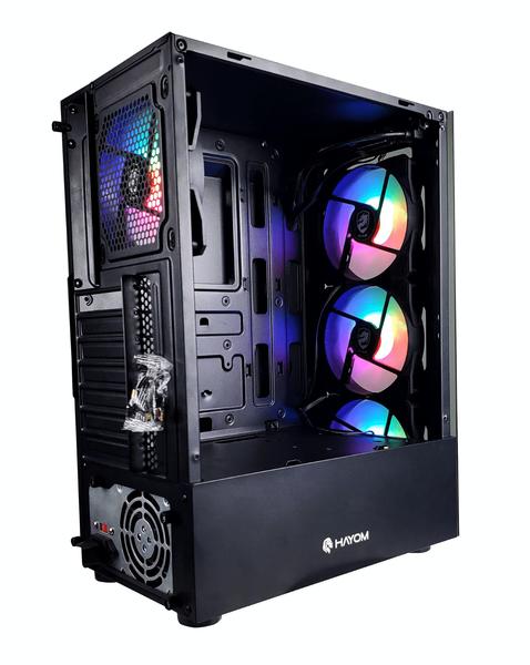 Imagem de Gabinete Computador Gamer Rgb 4 Fans Vidro 4mm Cod 1155 - Hayom