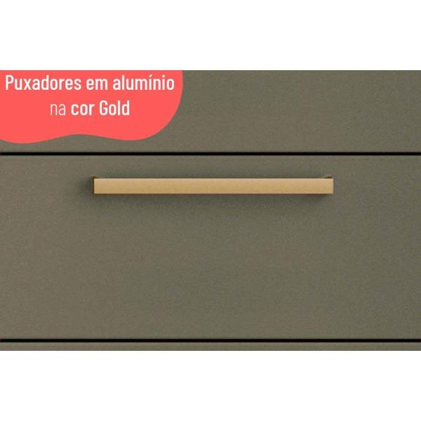 Gabinete de Cozinha Modulado Balcão Sálvia 120cm c/ Tampo 2 Portas e 3 Gavetas Freijo/Grafite - Telasul Imagem de Gabinete de Cozinha Modulado Balcão Sálvia 120cm c/ Tampo 2 Portas e 3 Gavetas Freijo/Grafite - Telasul