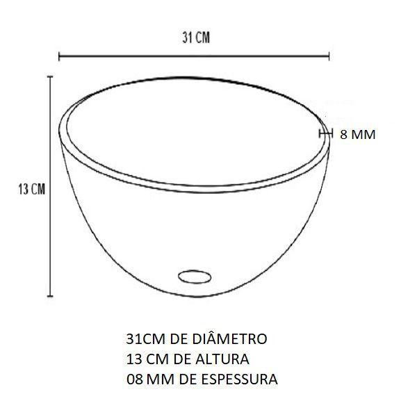 Imagem de Gabinete de vidro 40cm ap com cuba redonda verde